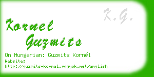 kornel guzmits business card