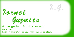 kornel guzmits business card
